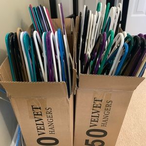 Hangers- Plastic- 74 of them all colors